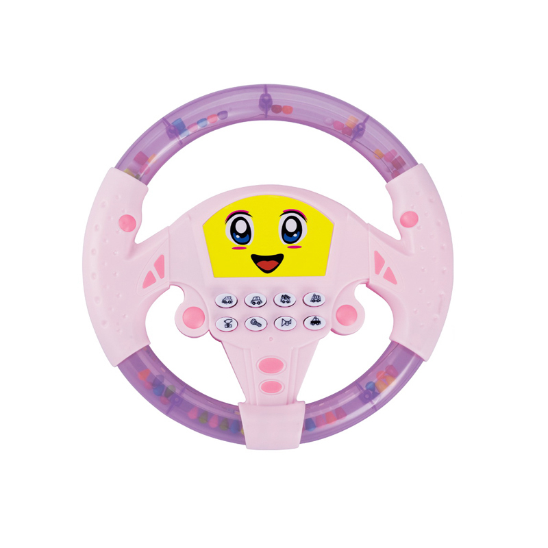 Baby Simulation Pretend Play Steering Wheel Toy with Sound, Lights and