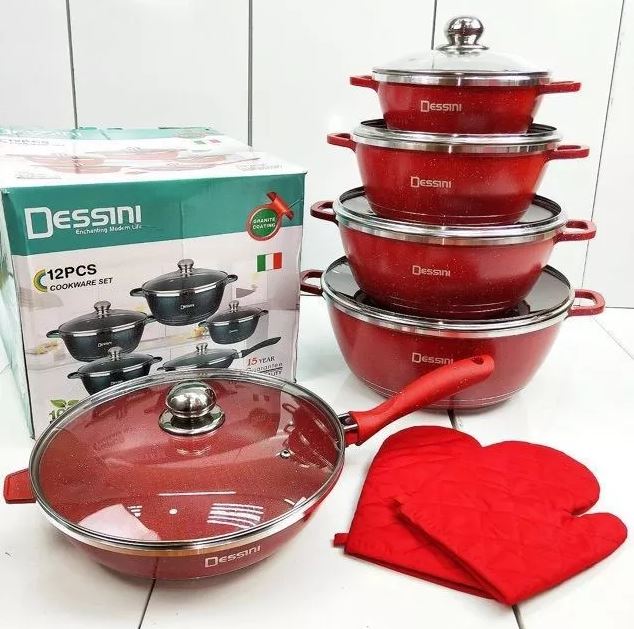 DESSINI COOKWARE SET 12PCS STAINLESS STEEL INDUCTION Lazada PH