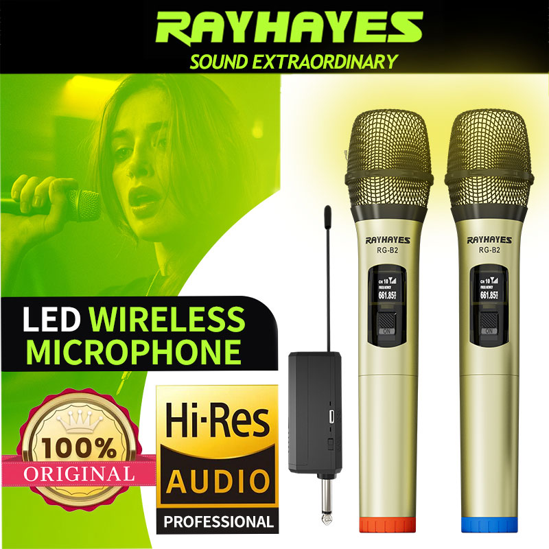 RAYHAYES Wireless Microphone rechargeable HD Sound Universal Mic