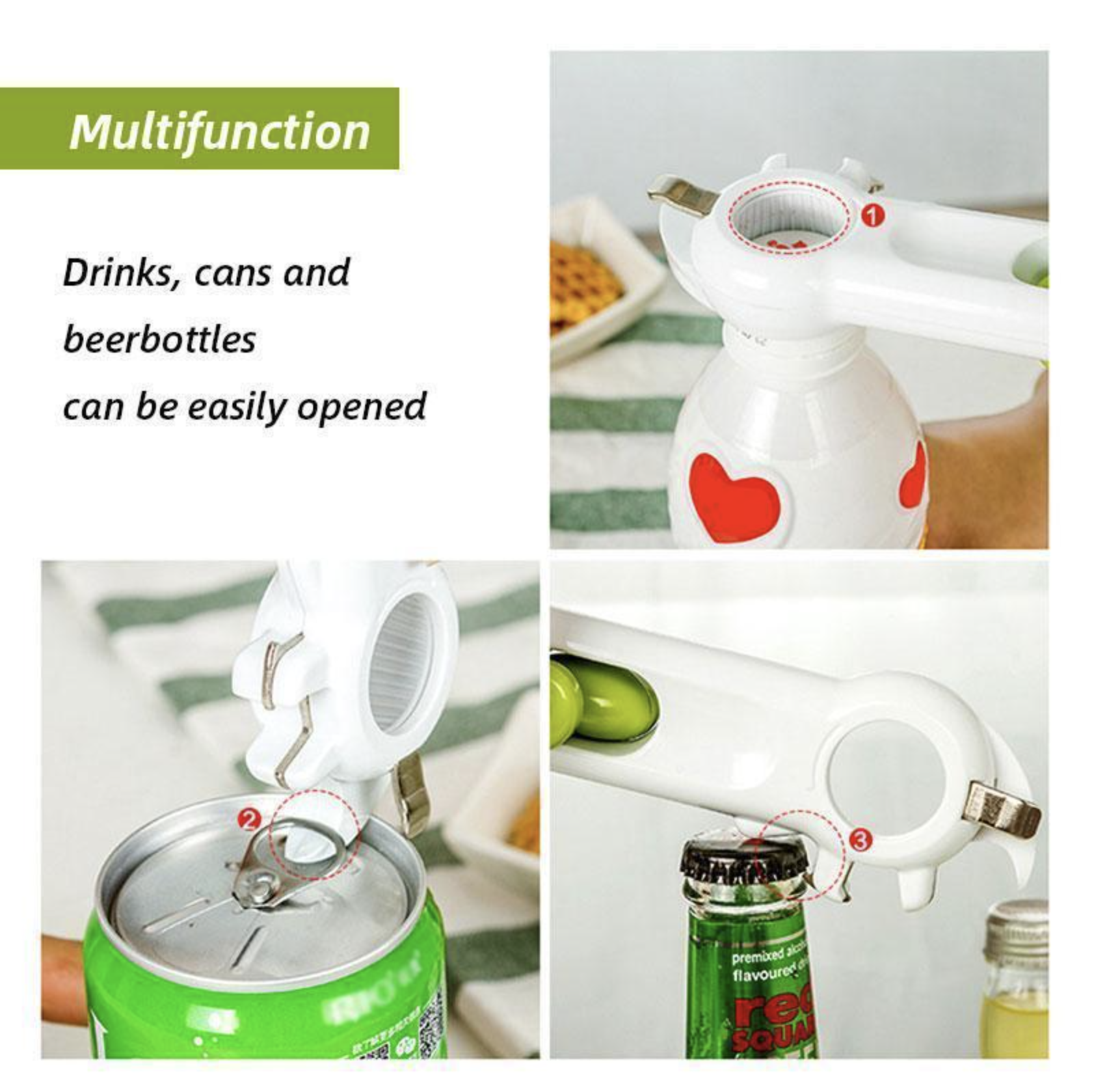 6 Ways Universal Can Opener Multi-purpose 