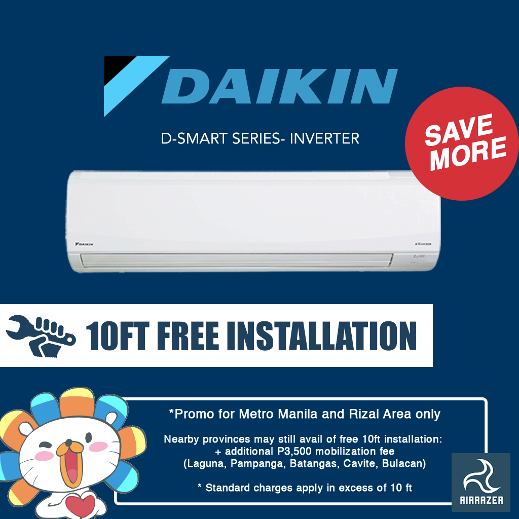 Daikin Split Type Inverter Aircon 2 5hp D Smart Series Ftkq60tvm Lazada Ph