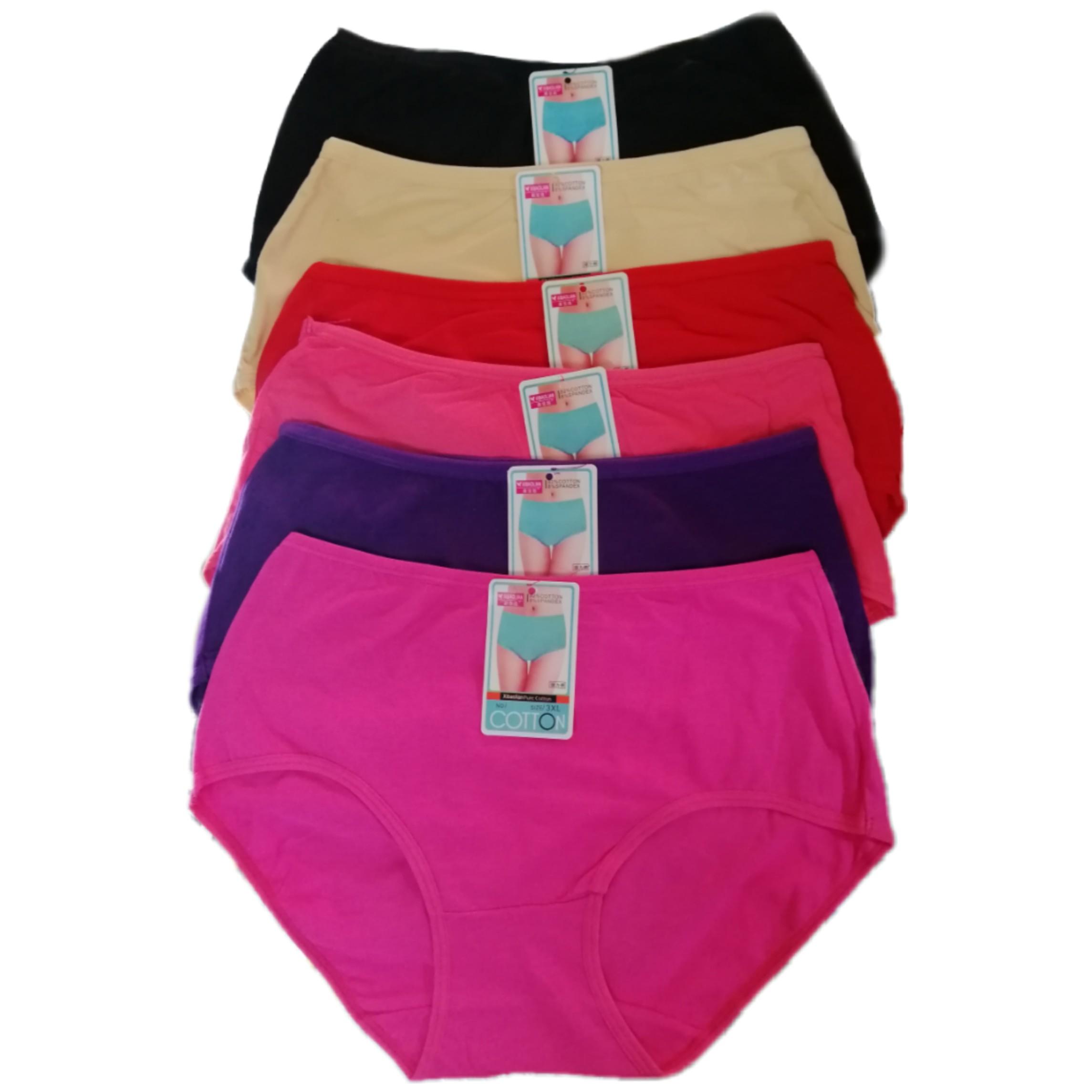 6 pcs Plus size Pull panty for women fit from XL to 3XL
