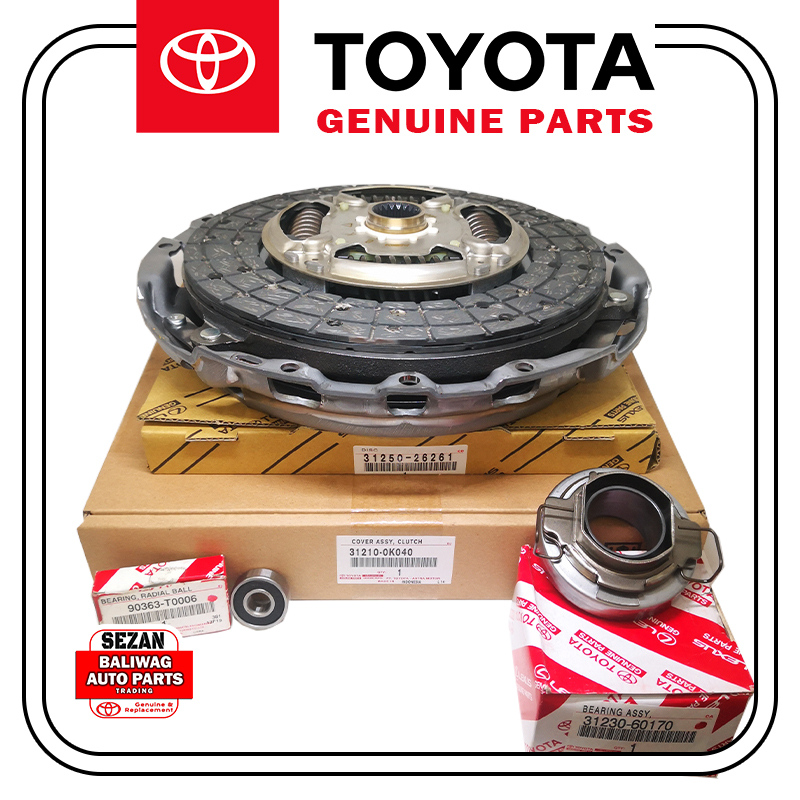 TOYOTA CLUTCH SET DISC COVER RELEASE BEARING PILOT BEARING HIACE 2.5 ...