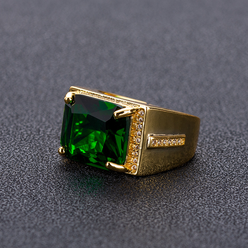18K White Gold 1 Carat Natural Emerald Mens Ring With Princess Cut Dia –  ASSAY-vinhomehanoi.com.vn
