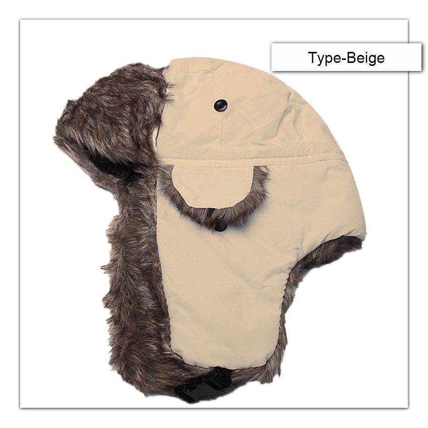 Bomber Hats Winter Men Warm Russian Ushanka Hat With Ear Flap Pu Leather  Fur Trapper Cap Earflap