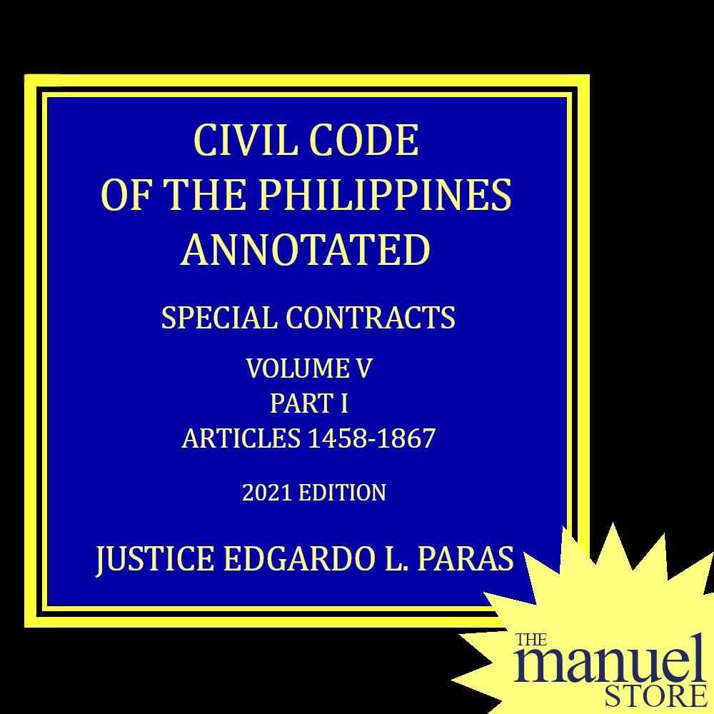 Paras Vol. 5 Part 1 (2021) Special Contracts Civil Code of the