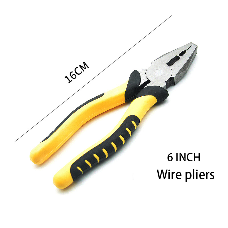 6 Inches Heavy Duty Pliers Tool Set Standard Pliers Cutter Longnose Road Work Pliers Combination
