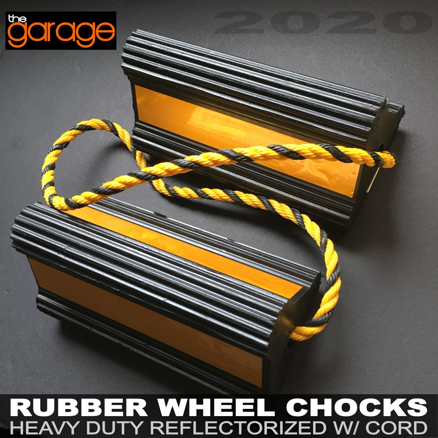 The Garage RUBBER WHEEL CHOCKS , Tire Chocks , Wheel Stopper, Truck
