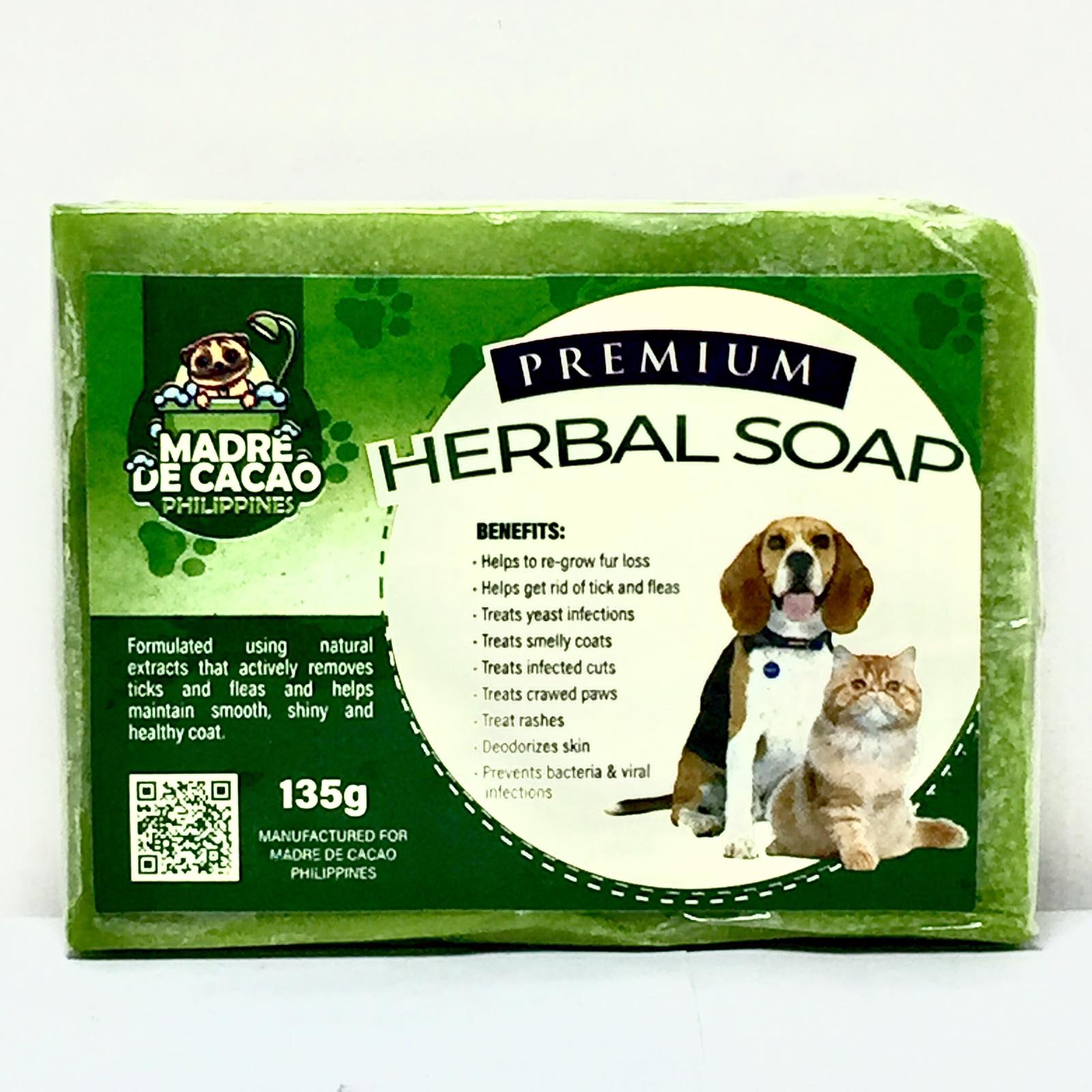 Clissora Pets Madre de Cacao Soap with Virgin Coconut Oil and Neem Extract 70g