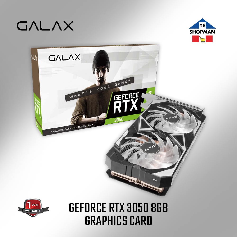 GALAX GeForce RTX 3050 EX 1-Click OC Feature 6GB GDDR6 Graphics