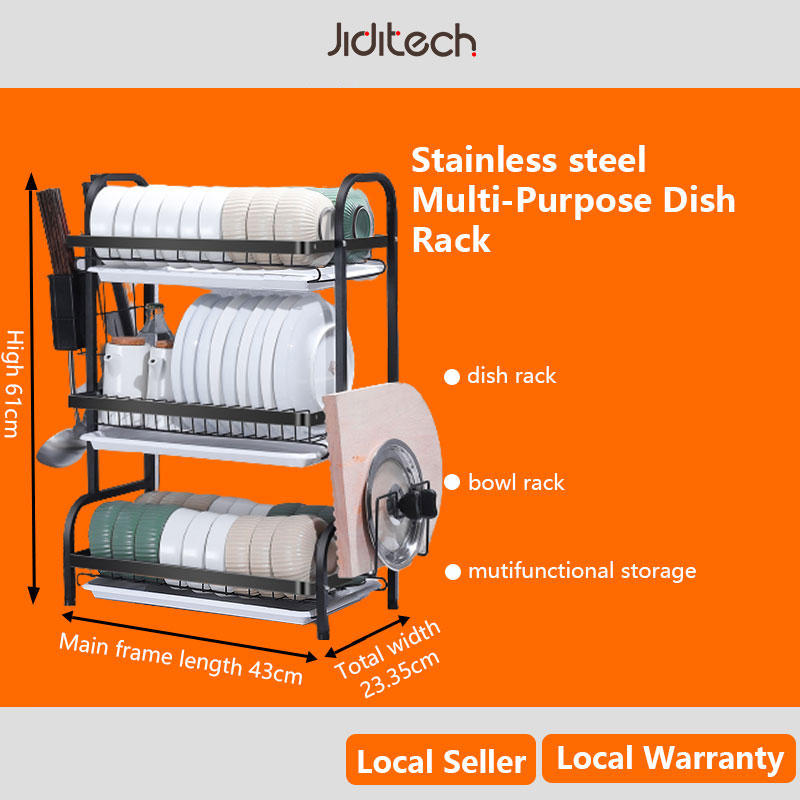 Jiditech Tableware Rack Tableware Drain Rack Kitchen Rack Multi