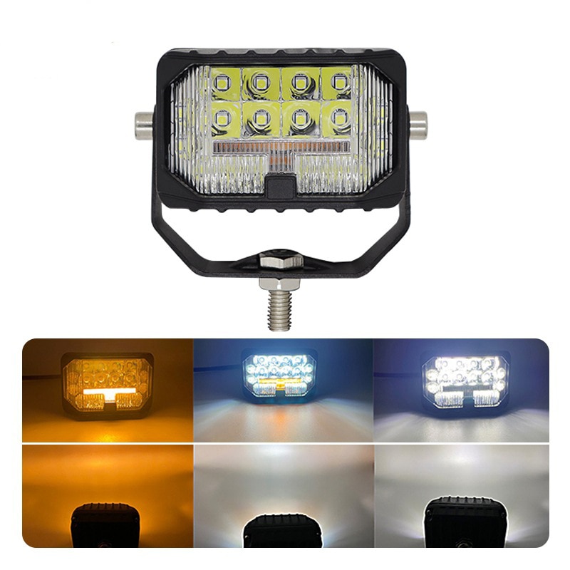 LED Headlight Work Light DRL Beam Yellow/white Combo light For Niva