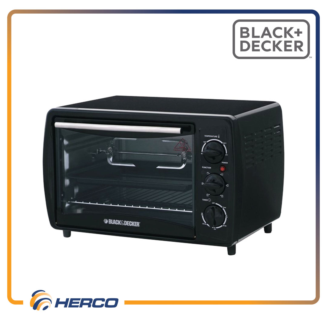 BLACK DECKER 19L Oven Toaster Rottiserie with Thermostat