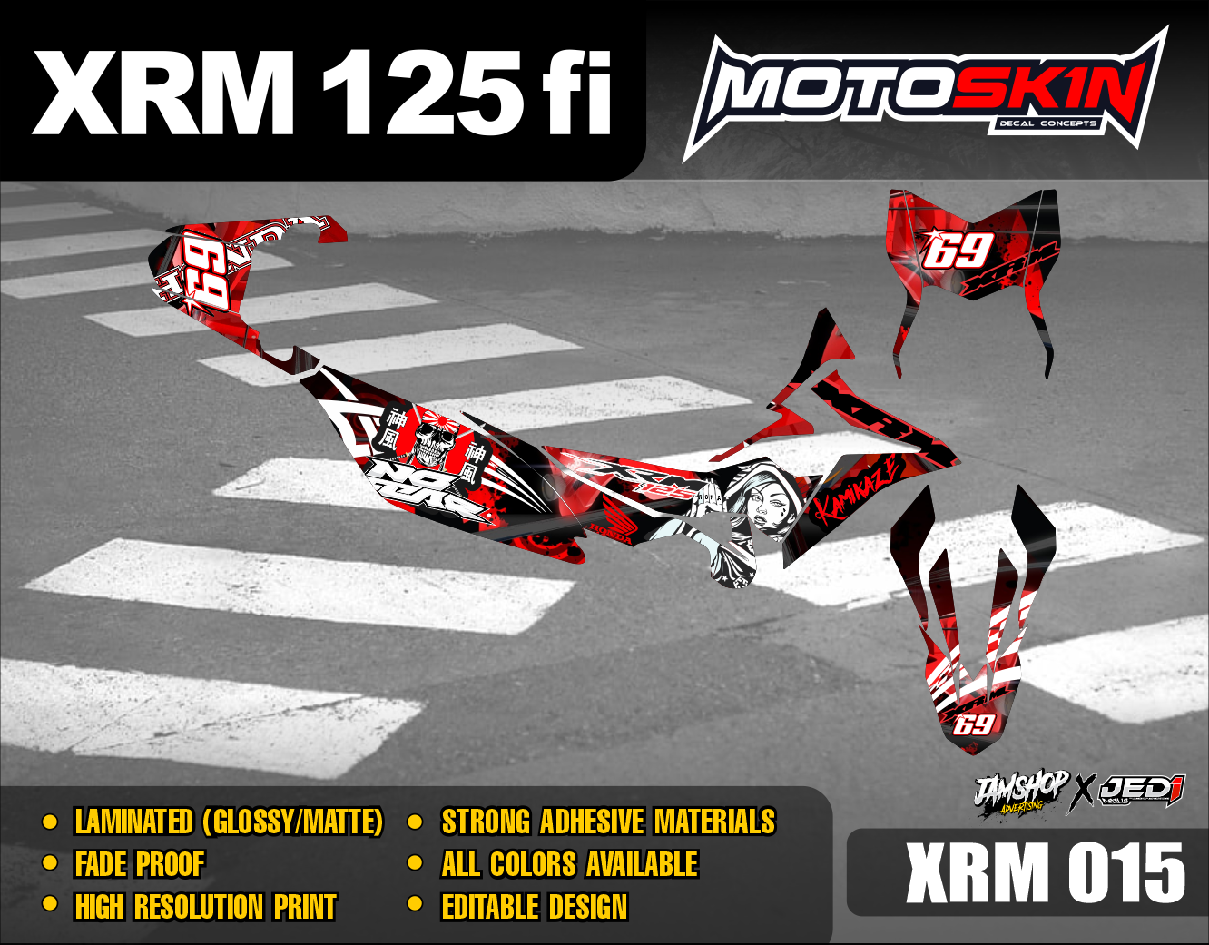 Xrm 125 Fi Decals Design
