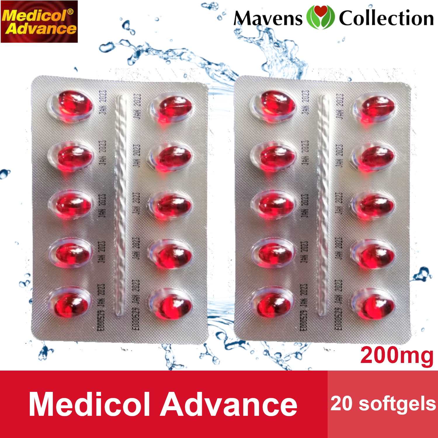 Ibuprofen Medicol Advance 200mg 20 Softgel Capsules Analgesic