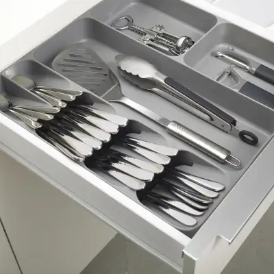 1 Pcs Kitchen Drawer Organizer Tray Spoon Fork Cutlery Separation Cutlery Organizer Finishing Storage Box E5F0