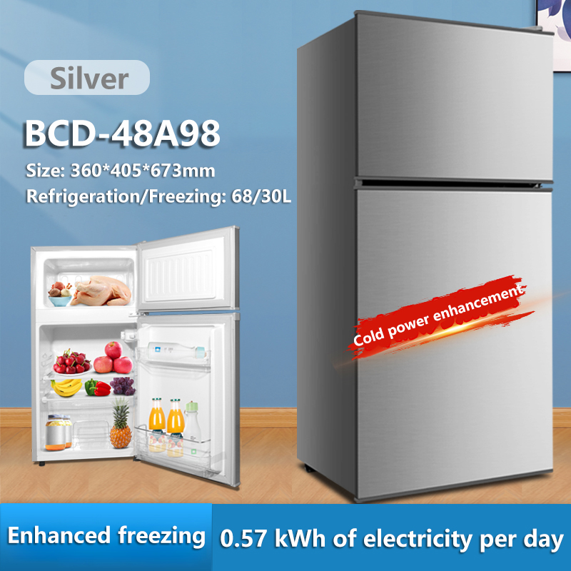 SHANBEN Two doors small 4.8Cu ft refrigerator chilled frozen home ...