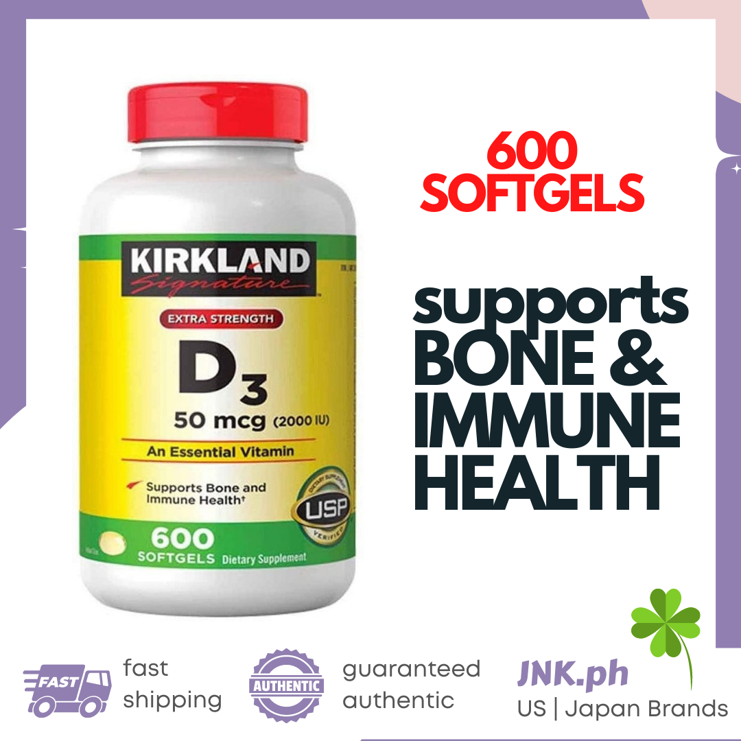 Kirkland Vitamin D3 50 mcg 2000 IU 600 Softgels Expiry 2024 May Lazada PH
