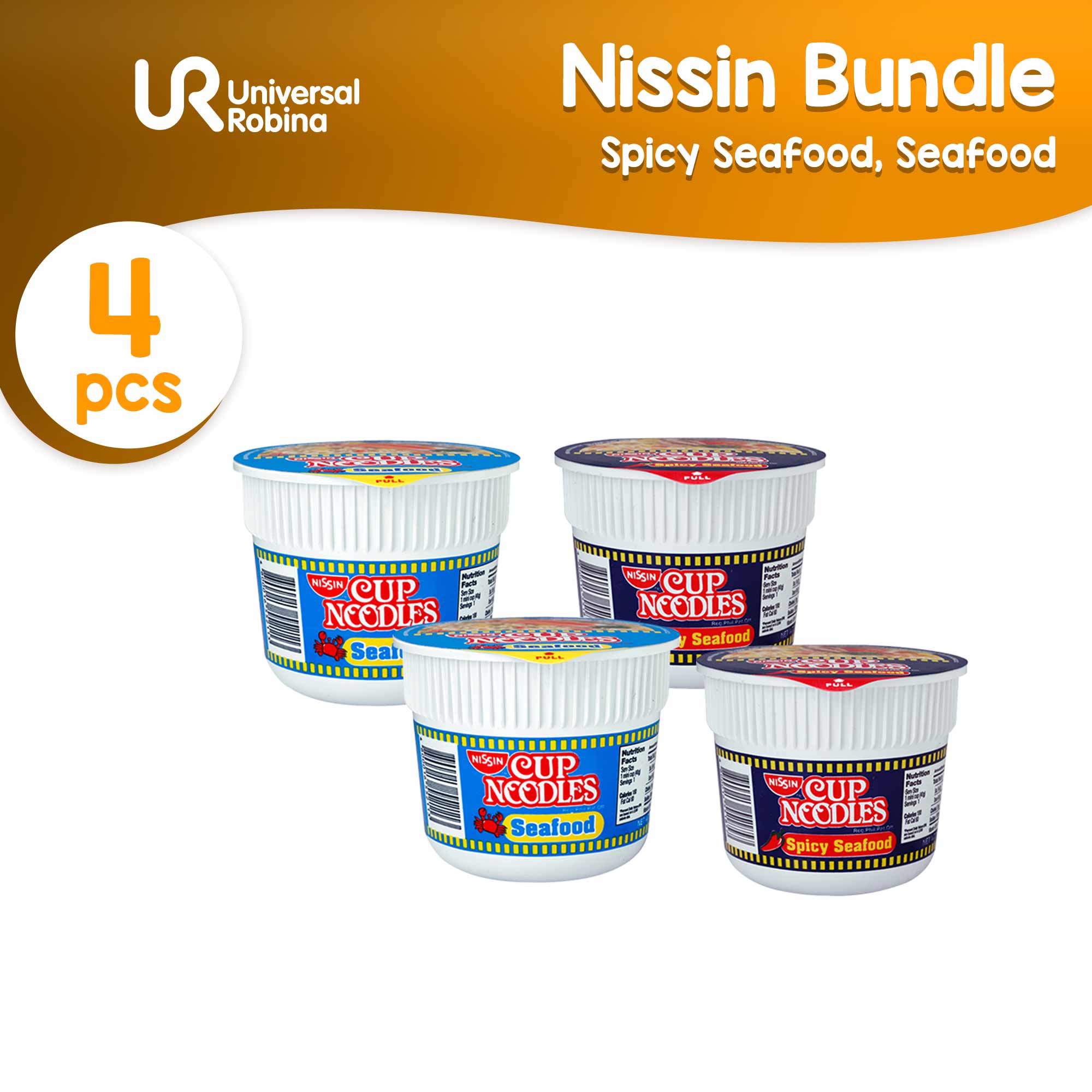 8 x Nissin Cup Noodles Mini Spicy Seafood (40g)