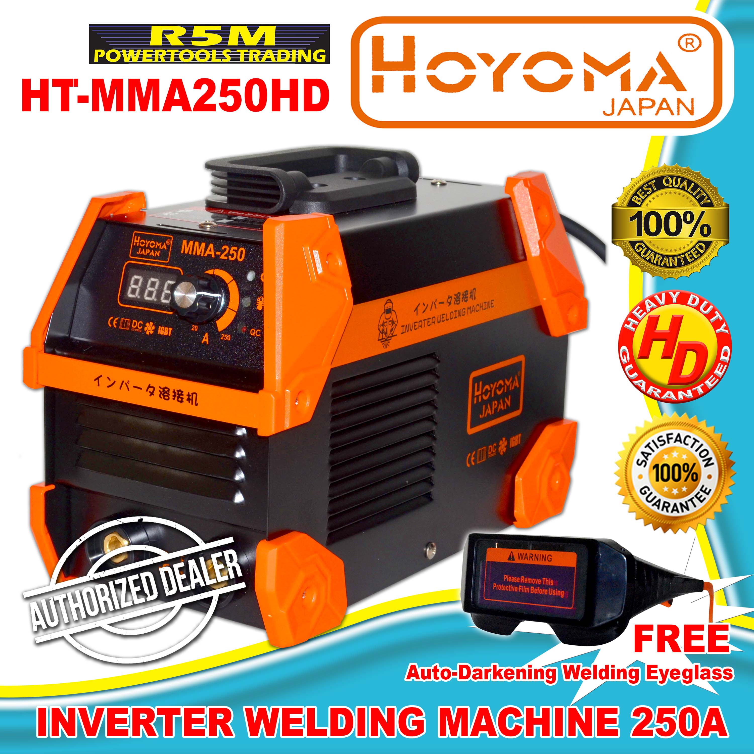 HOYOMA JAPAN HEAVY DUTY INVERTER WELDING MACHINE 250 AMPERES WITH FREE