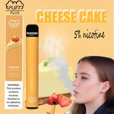 Puff Plus Disposable Pod Device Electronic Cigarettes 5% Saltnic 800 Puffs (CHEESE CAKE)