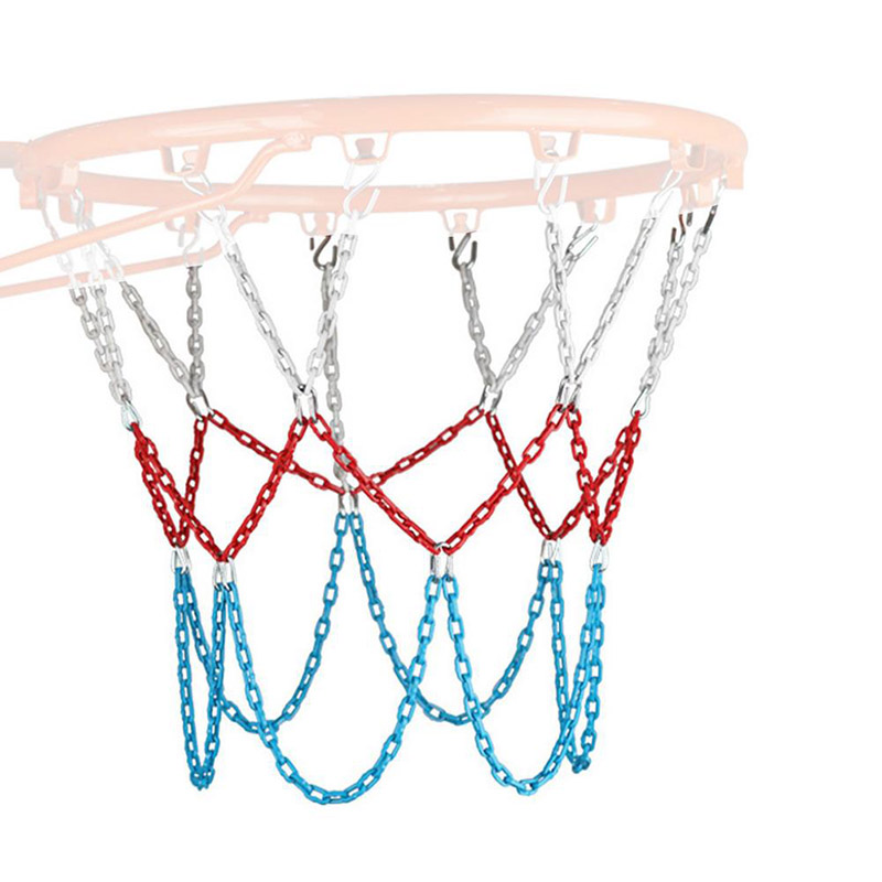 Upgraded Metal Basketball Net Heavy Duty Standard Basketball Net Chain