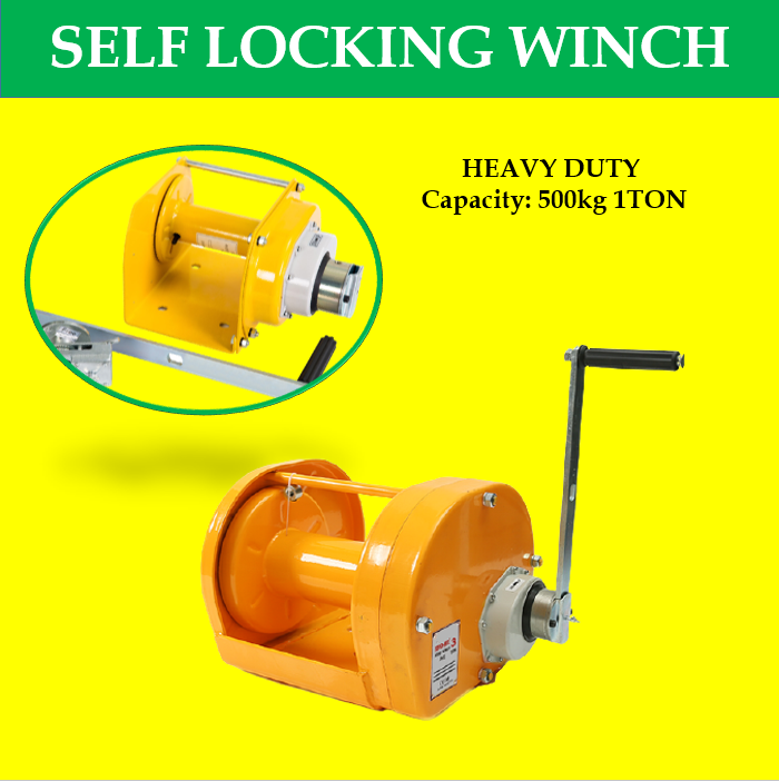 MAGO 500kg 1T Self locking Hand Winch Hand Ratchet Wire Rope Winch