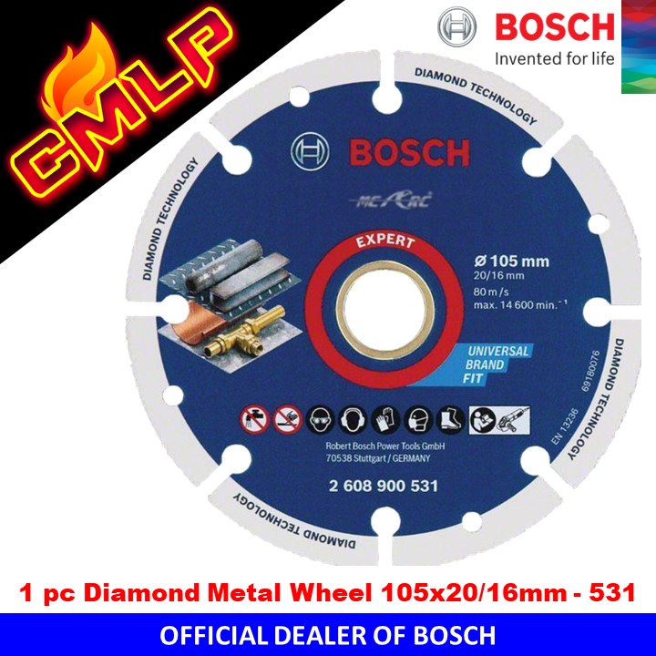 Bosch Diamond Metal Wheel 105x20/16mm 531 Original MC ARC