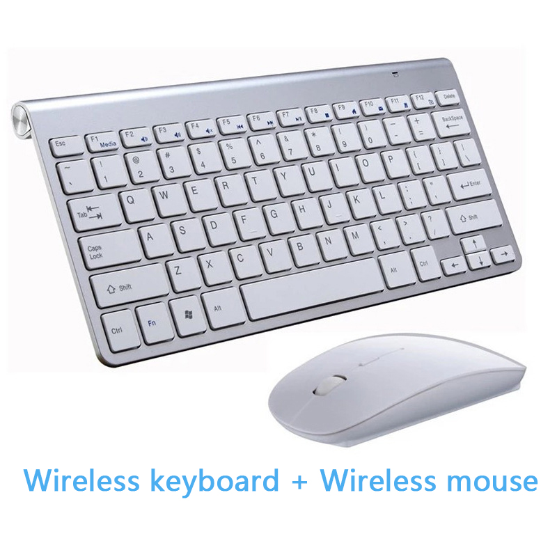 Ultra thin chocolate mini wireless mouse and keyboard set 2.4G smart TV