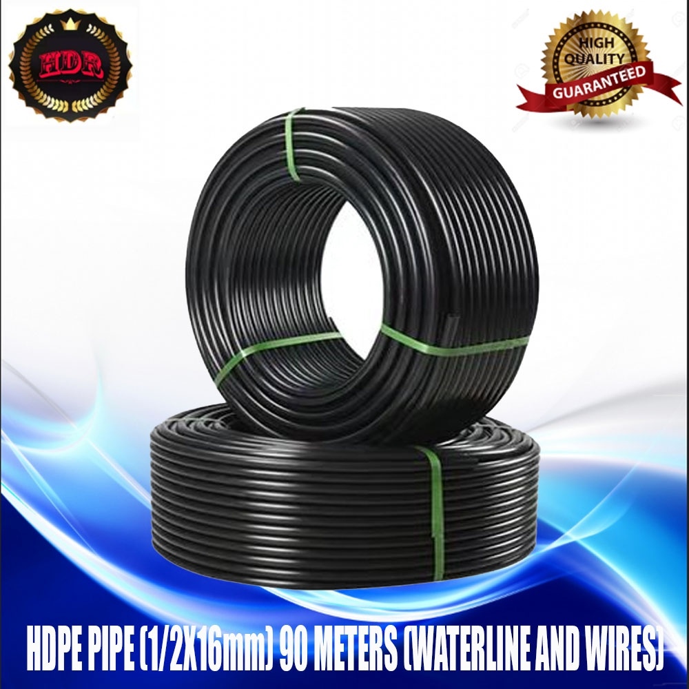 BIO HDPE HOSE PIPE SDR 11 PVC Black 1 Roll water pipe (1/2 X 20mm) 90