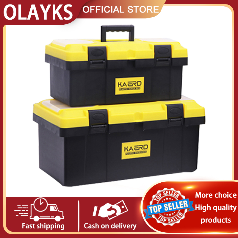 Tool Box Multifunctional Heavy Duty Plastic Tool Box 17"/19" Tool