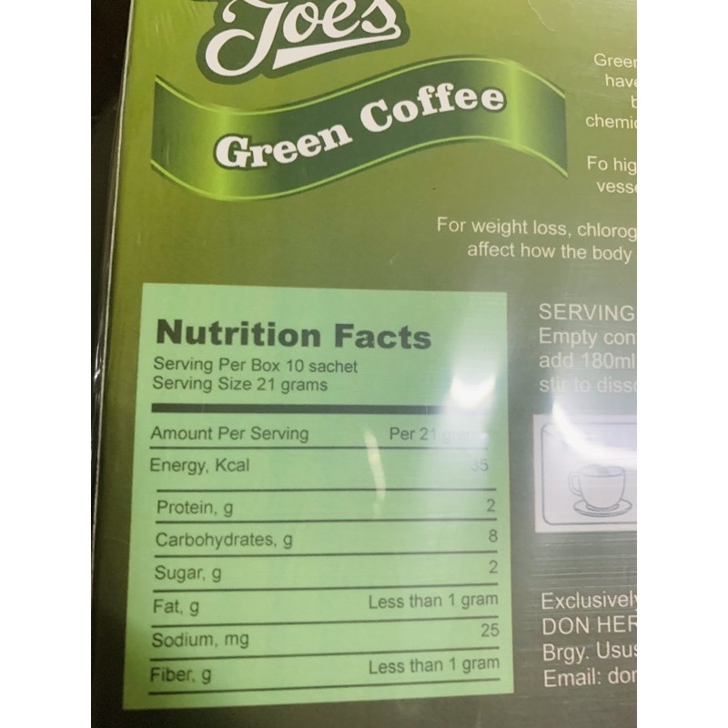 Bro. Joe’s Green Coffee 8 in 1 Lazada PH