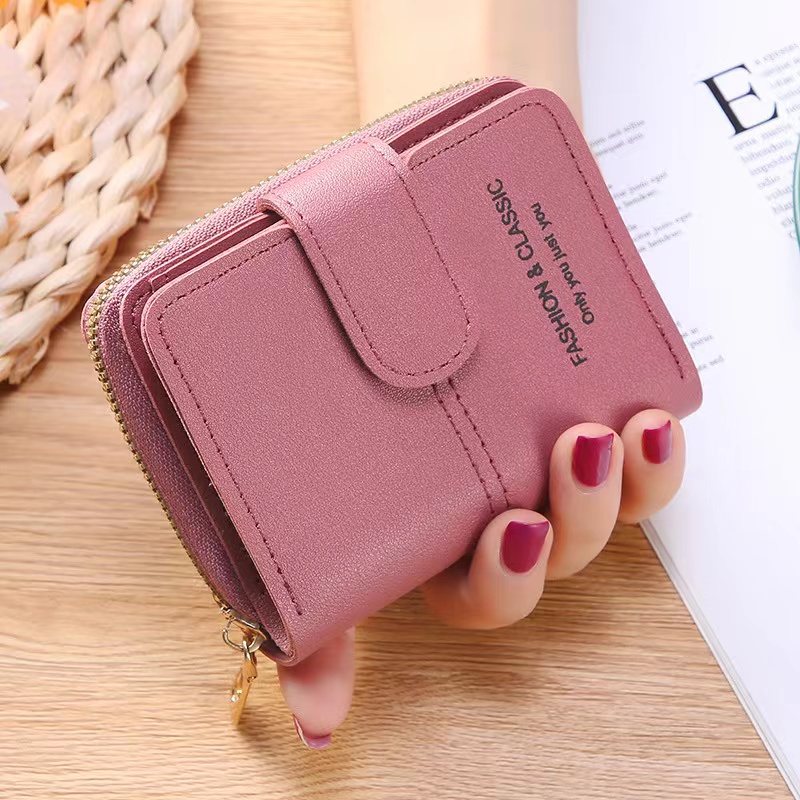 Mumu #1054 Korean Fashion Leather Ladies Wallet Coin Purse Card Holder Mini  Cute Wallets For Women