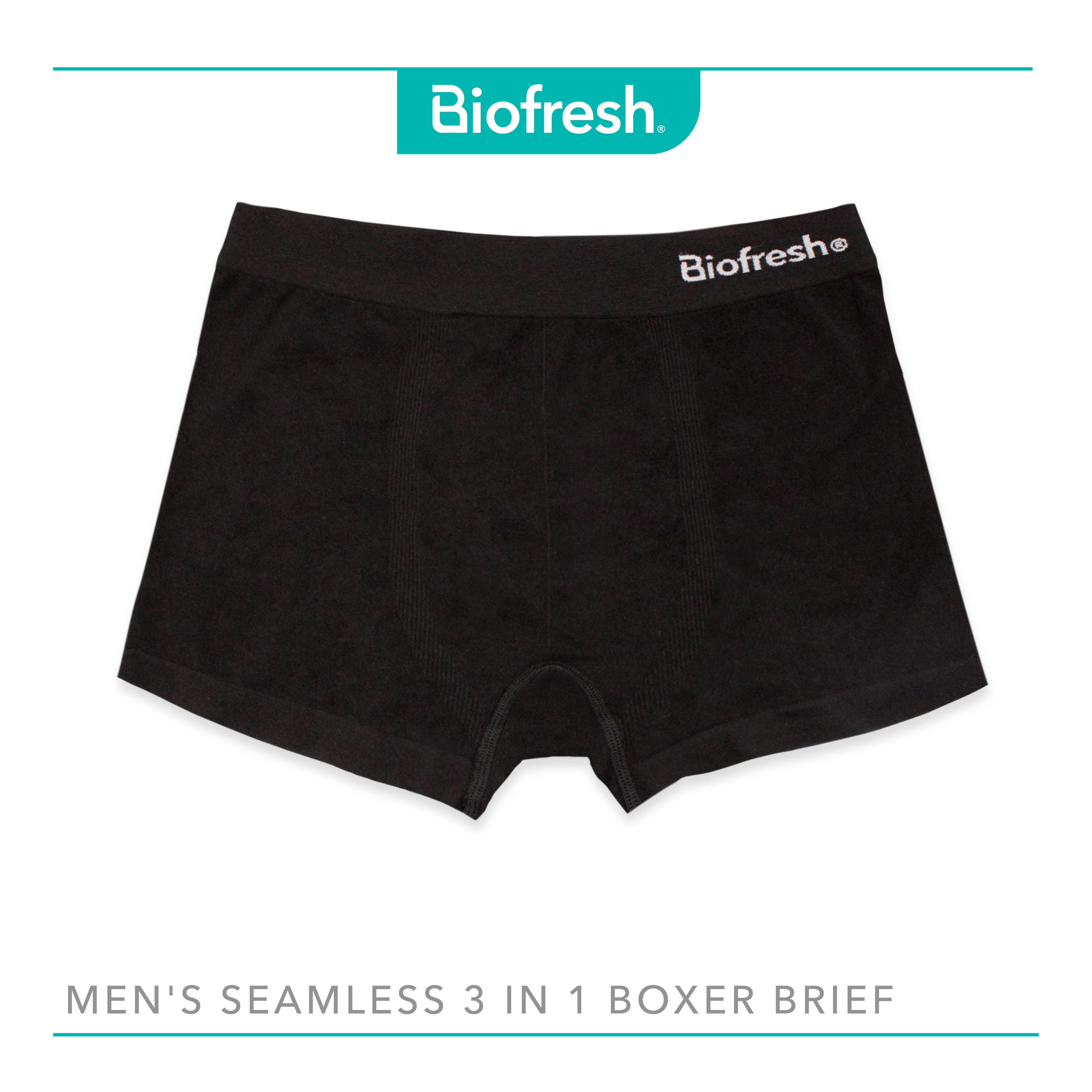 Biofresh Men's Antimicrobial Seamless Boxer Brief 3 pieces in a pack  UMBBG23