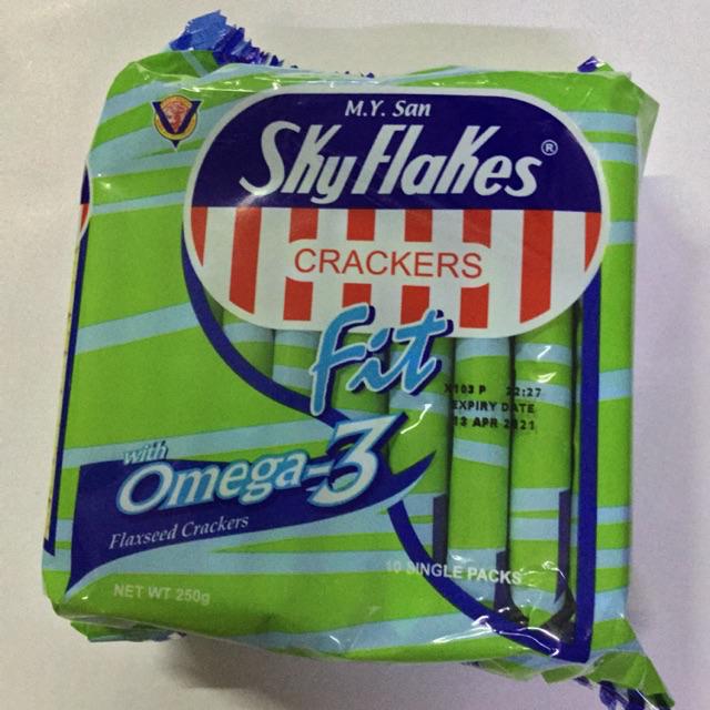 M.Y. San SkyFlakes Crackers Fit with Omega3Flaxseed Crackers10x250g