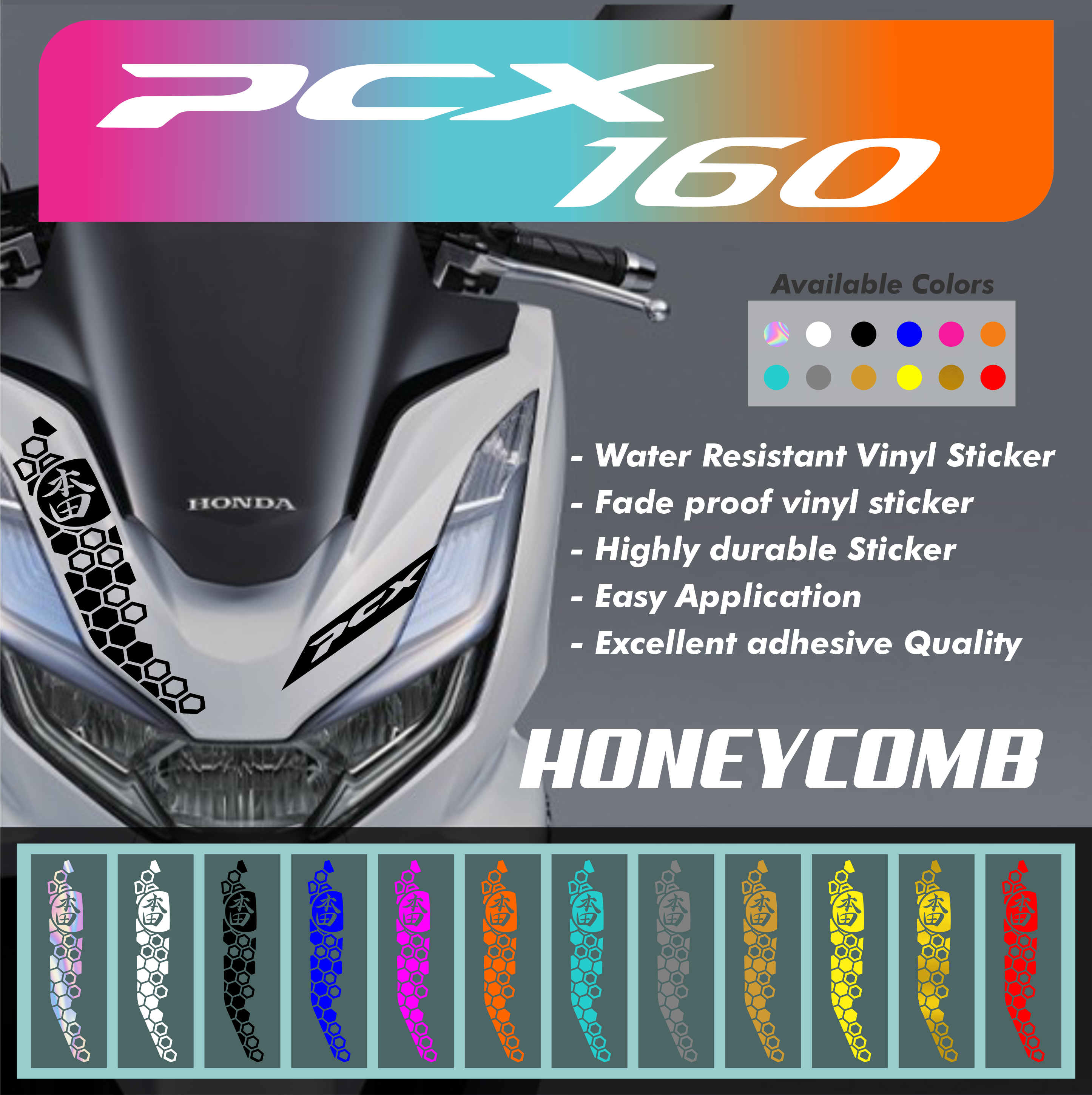 Honda Pcx 160 Front Decals Stickers Lazada Ph