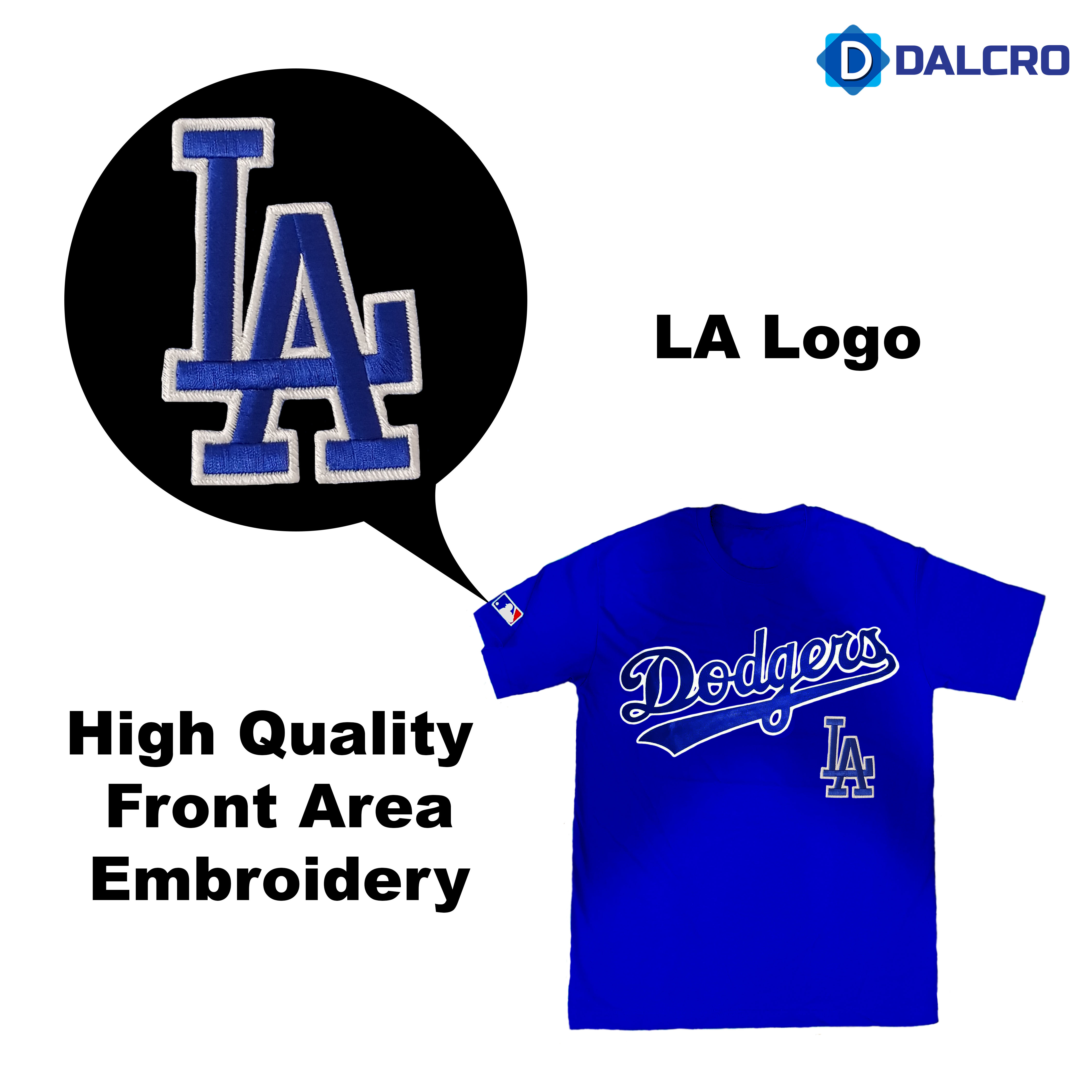 MLB LA Dodgers Men's T-shirt with Embroidery, Rubberized Screen Print  Design tshirt for men, Shirt Tees, Good Quality T-Shirt Sale (Royal Blue)