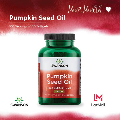 Swanson Pumpkin Seed Oil 1,000 MG 100 Sgels Heart and Brain Health
