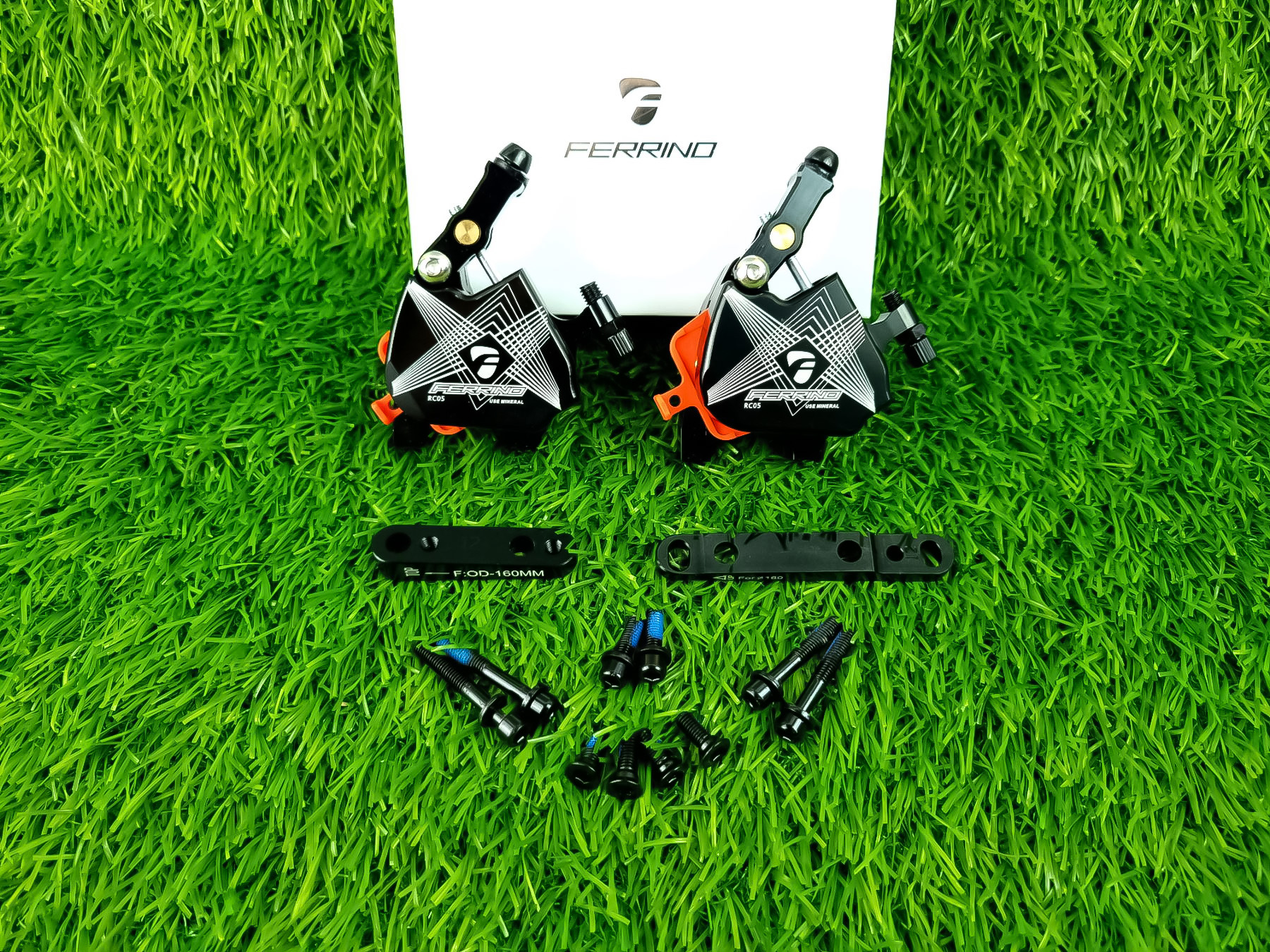 GBBS Ferrino RC05 FLAT MOUNT Hydraulic Brake Caliper Set Cable Actuated