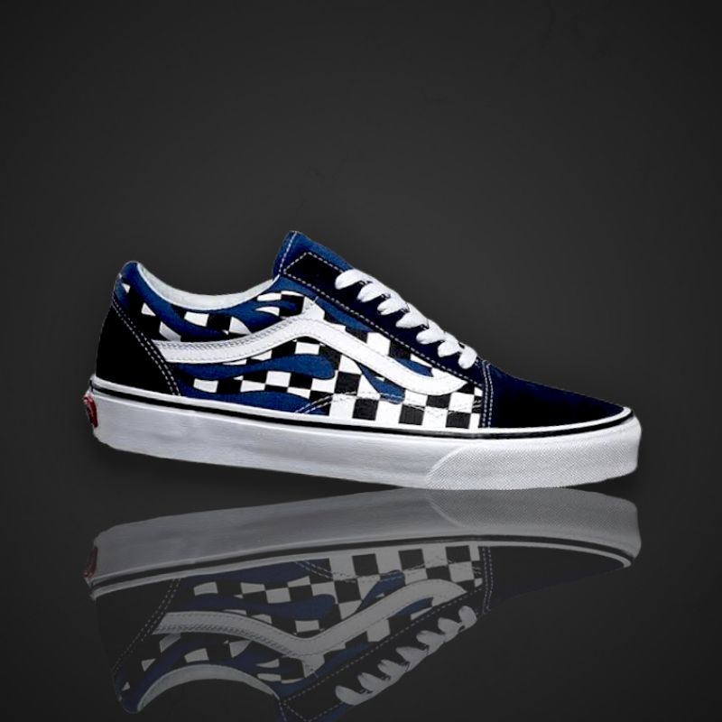 gray checkered vans old skool