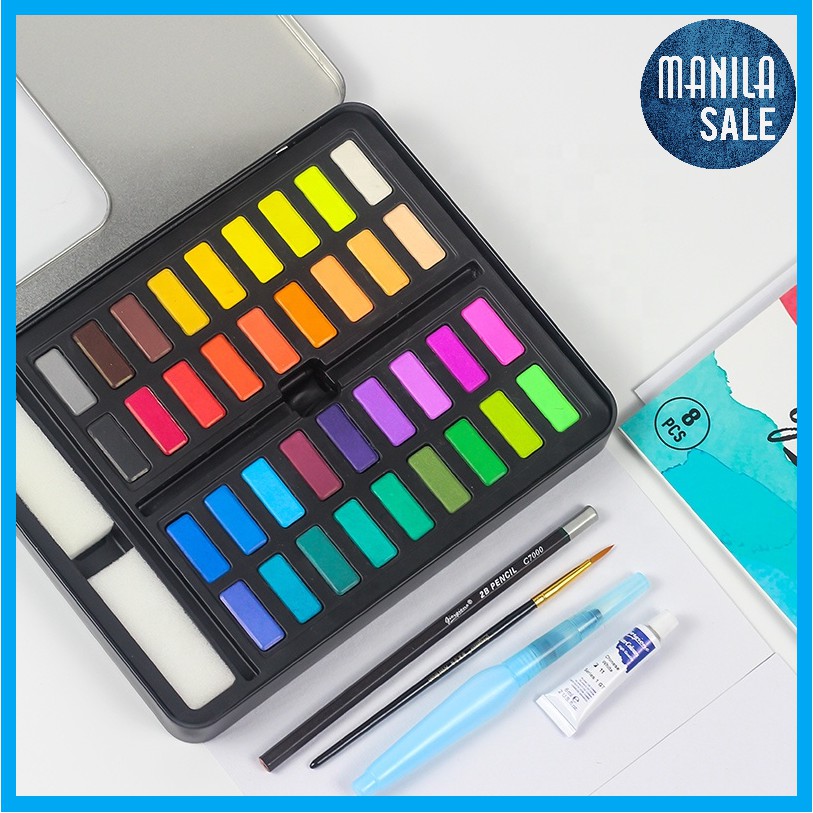 36 Watercolor Powder Solid Watercolor Paint Set With Paint