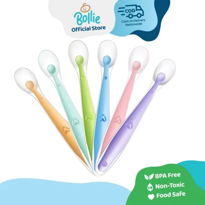 Spot goods Bollie Baby Gum-Friendly Soft Silicone Spoon for Baby