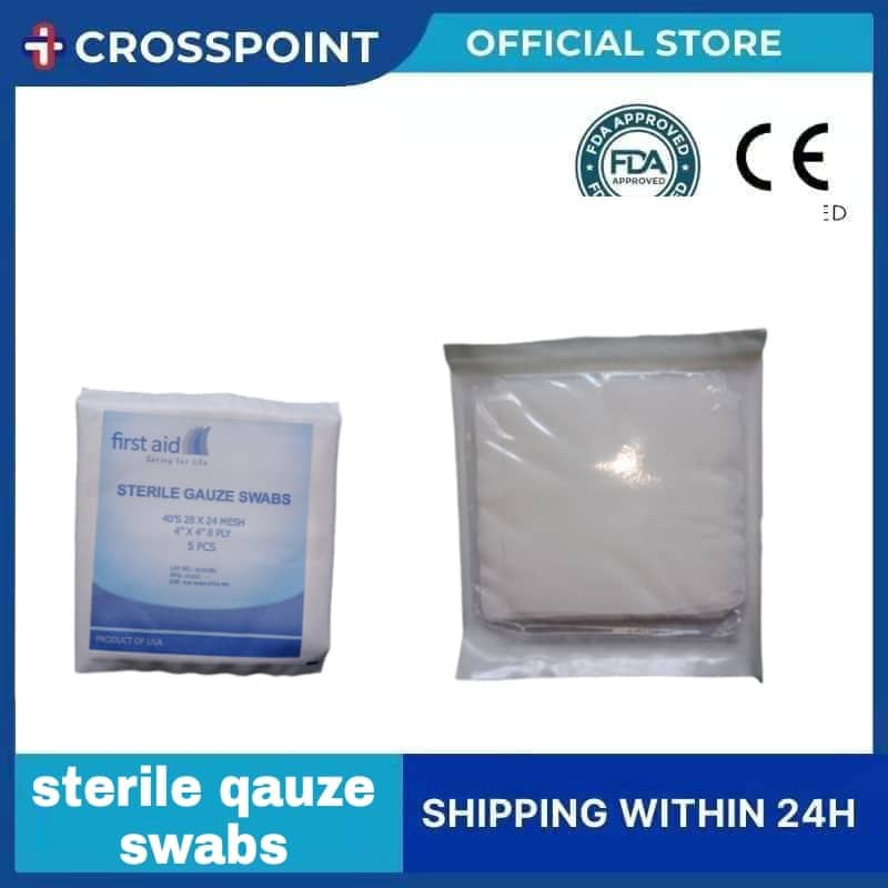 Crosspoint Sterile Gauze Swab 40's 28x24 MESH 4''x4'' 8 ply 1piece/pack