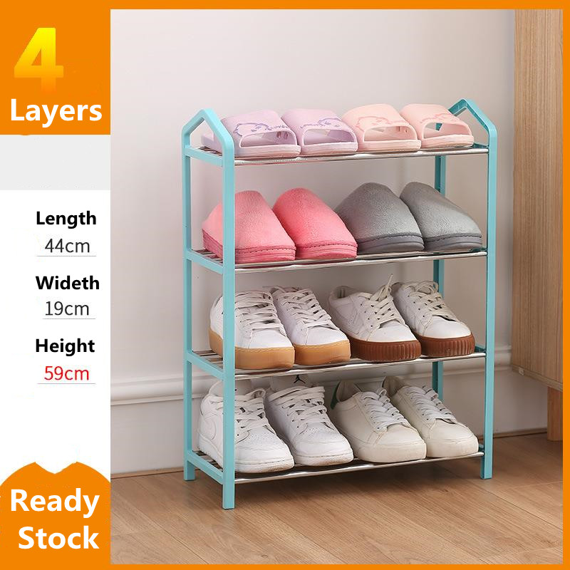 Shoe Rack Simple multilayer Shoe Rack Organizer Stainless Steel 5 Layers Stackable Shoes