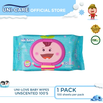 UniLove Unscented Baby Wipes 100's Pack of 1