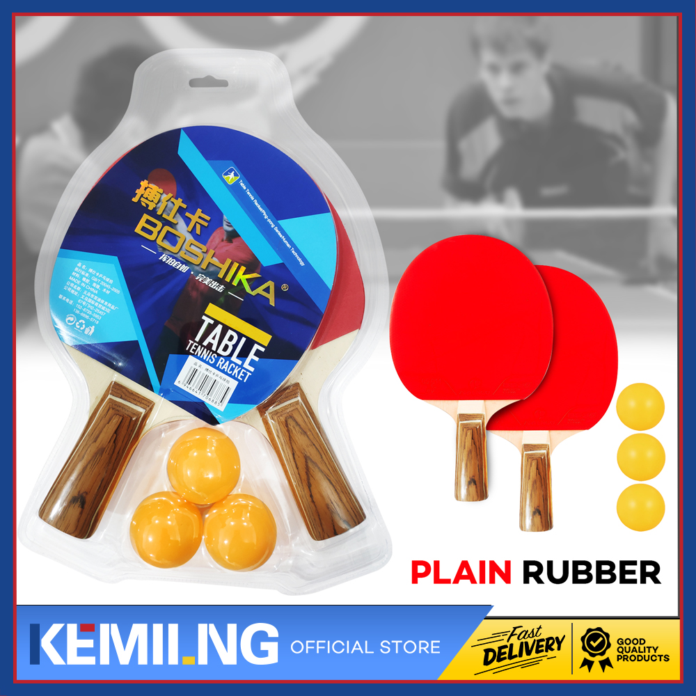 Kemilng Table Tennis Racket Finished Pingpong Rackets Two Ping Pong Handle Fast Speed Rackets Pro Rackets With Pimple And Without Pimple Rubber Handle Design Color May Vary Lazada Ph