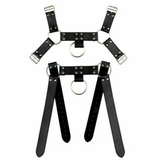 1X Sexy Men s PU Leather Restrain Chest Strap Harness Z5M9 C6C9 Belt thumbnail