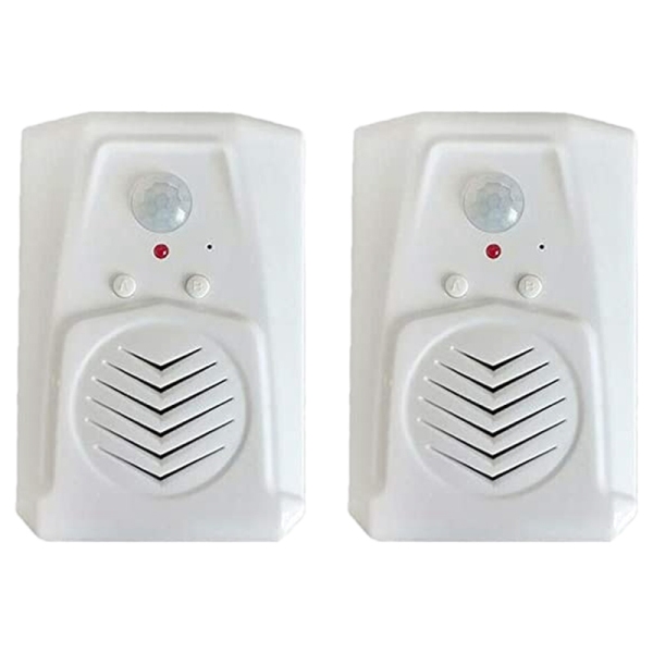 2Pcs Sensor Motion Door Bell Switch Infrared Doorbell Wireless PIR Motion Sensor Voice Prompter Welcome Entry Alarm