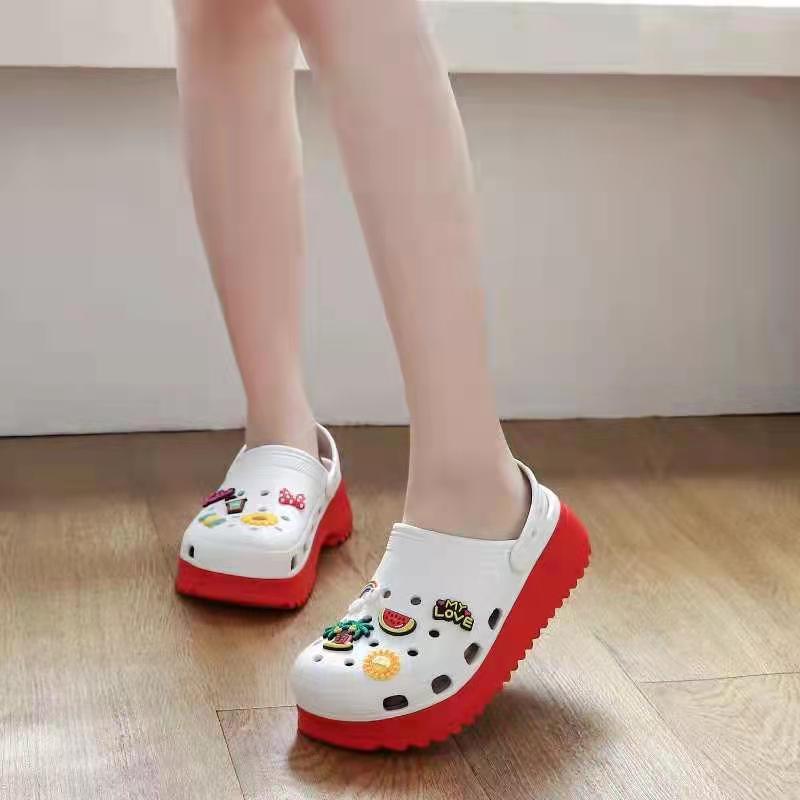 2023 New crocs bae clogs wedges korean sandals fashion slippers