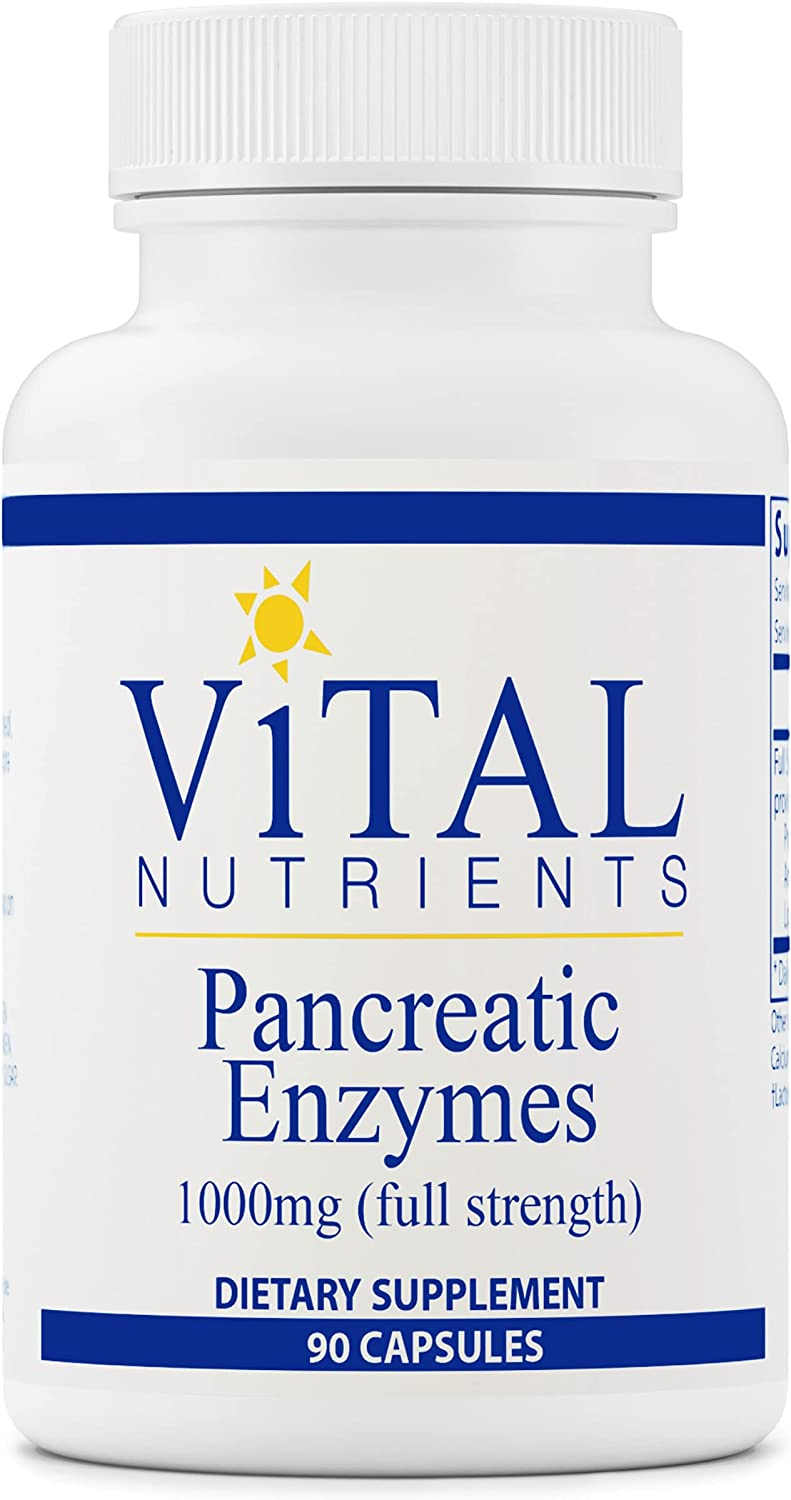 Vital Nutrients Pancreatic Enzymes 1000mg (Full Strength) Digestion
